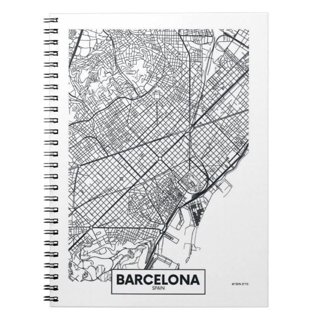 Barcelona, Spain | City Map Notebook (Front)