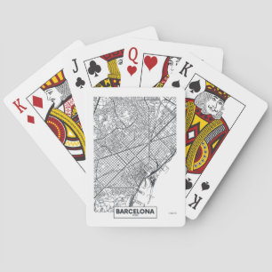 Barcelona, Spain City Map Poker Cards