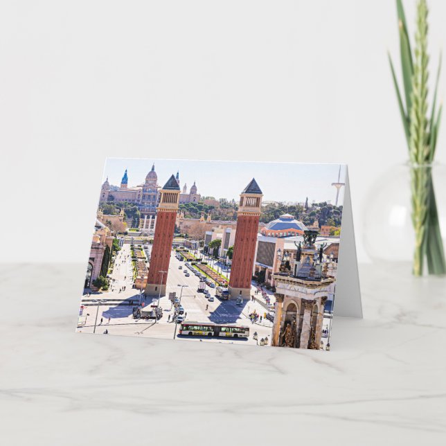 Barcelona, Spain cityscape photograph Card (Front)