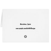 Barcelona, Spain - Colorful Tile Stairway Card (Back Horizontal)