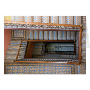 Barcelona, Spain - Colorful Tile Stairway Card