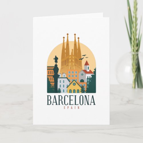 Barcelona Spain Cute spanish travel gift City Love Card