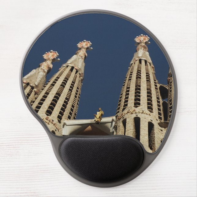 Barcelona Spain Gaudi Cathedral Gel Mousepads (Front)