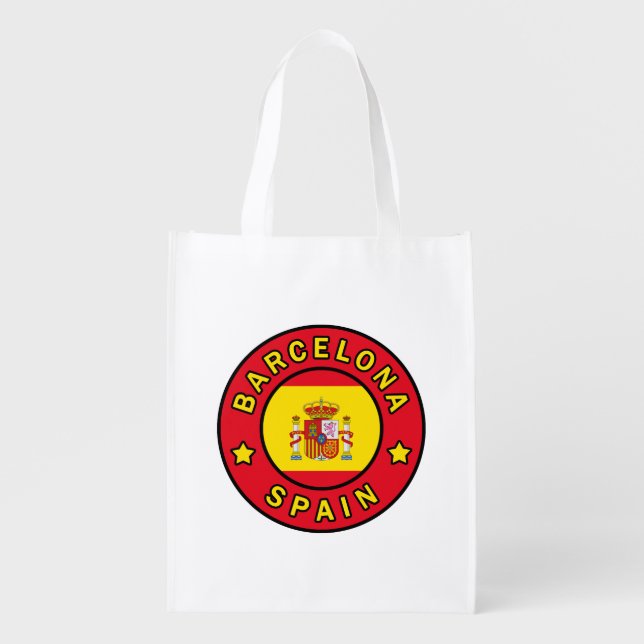 Barcelona Spain Grocery Bag (Front)