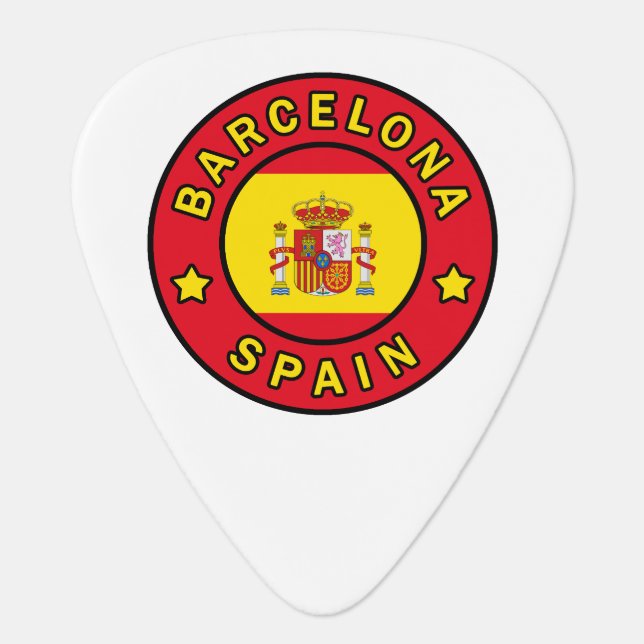 Barcelona Spain Guitar Pick (Front)