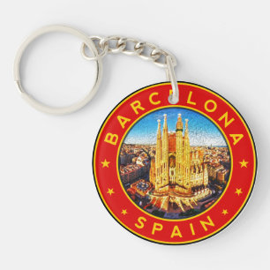 Barcelona Spain Keychain