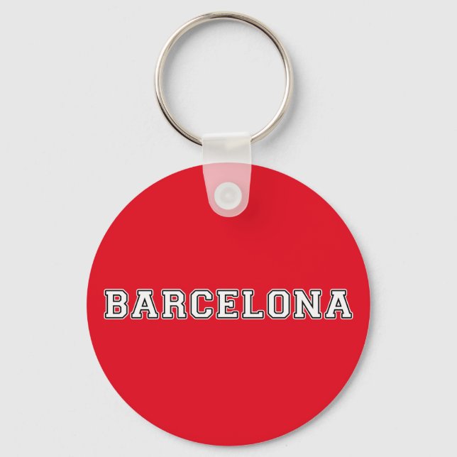 Barcelona Spain Keychain (Front)