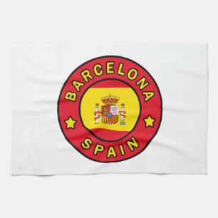 Barcelona Spain Kitchen Towel