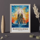 Barcelona Spain La Sagrada Familia Travel Art Poster