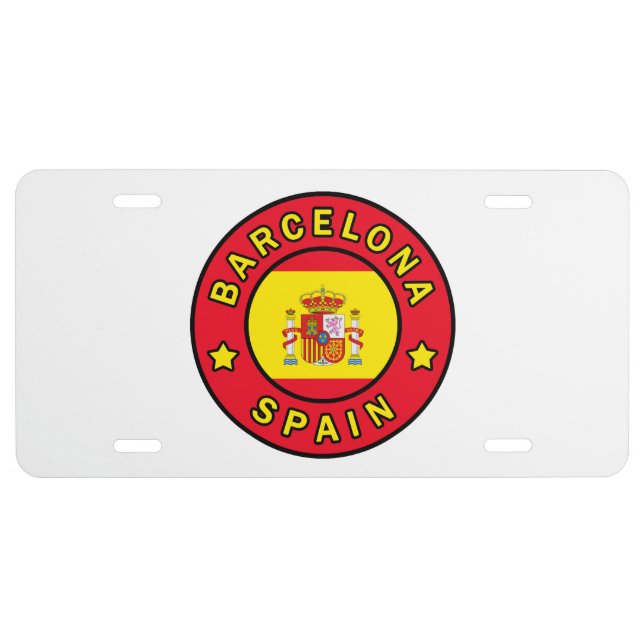 Barcelona Spain License Plate (Front)