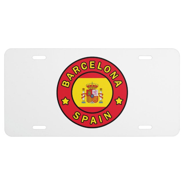 Barcelona Spain License Plate (Front)