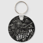 Barcelona Spain Map Keychain at Zazzle
