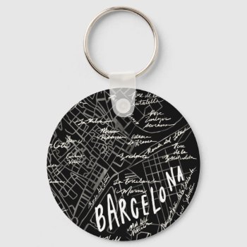 Barcelona Spain Map Keychain by MarketAndSupply at Zazzle