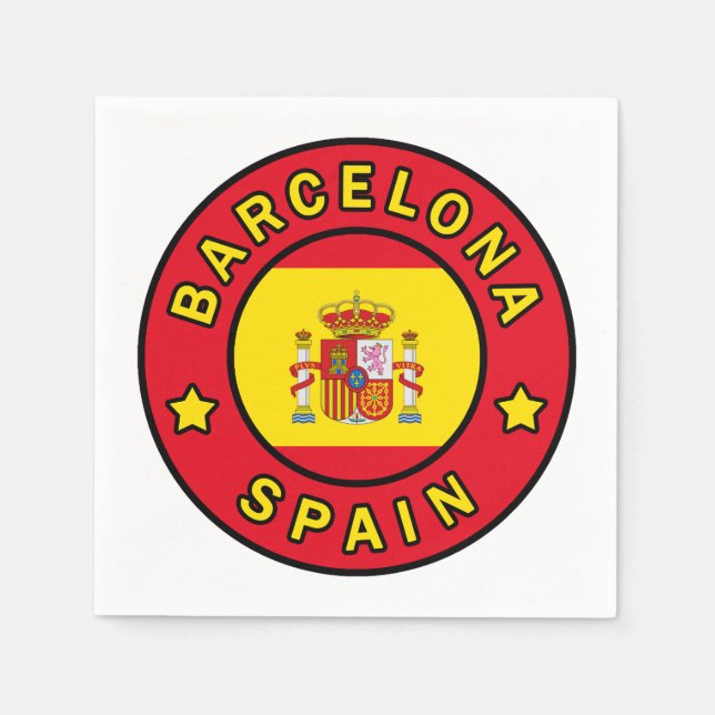 Barcelona Spain Napkins (Front)