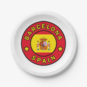Barcelona Spain Paper Plates
