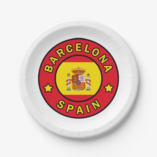 Barcelona Spain Paper Plates