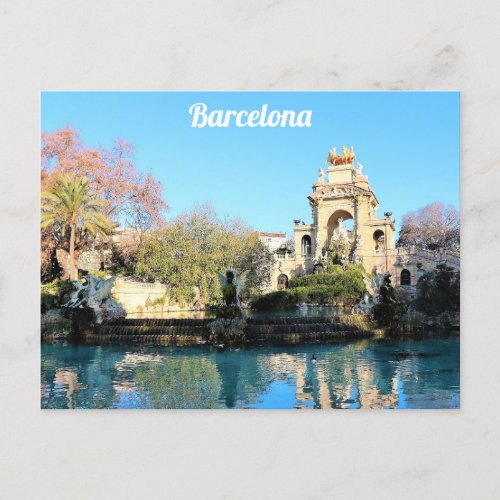 Barcelona Spain Parc de la Ciutadella Travel Photo Postcard