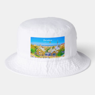 Barcelona, Spain - Park Guell Gaudi Mosaic Bucket Hat