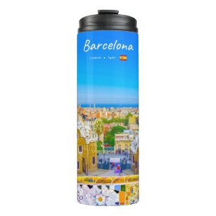 Barcelona, Spain - Park Guell Gaudi Mosaic Thermal Tumbler