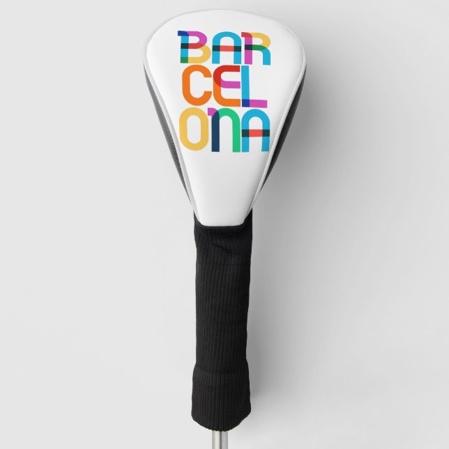 Barcelona Spain Pop Art Letters Golf Head Cover (Front)