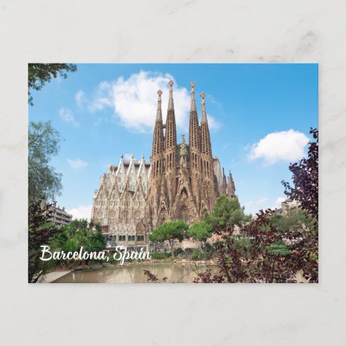 Barcelona Spain Sagrada Familia Temple  Postcard