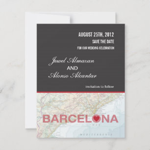 Barcelona Spain Save the Date Announcement