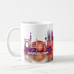 Barcelona Spain Skyline Coffee Mug