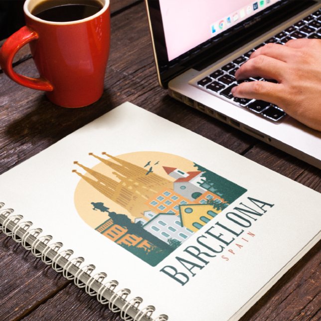 Barcelona Spain Skyline Notebook (barcelona notebook)