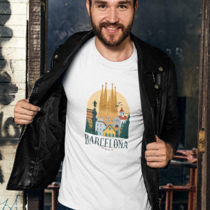 Barcelona Spain Skyline T-Shirt