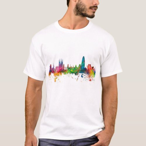 Barcelona Spain Skyline T_Shirt