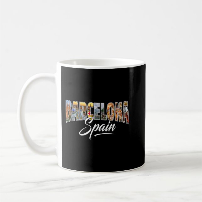 Barcelona Spain Souvenir Spanish Vacation Gift  Coffee Mug (Left)