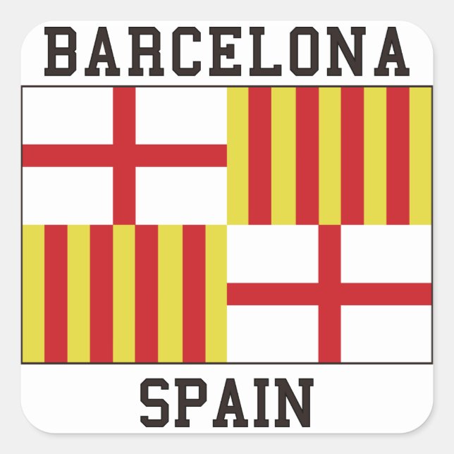 Barcelona Spain Square Sticker (Front)