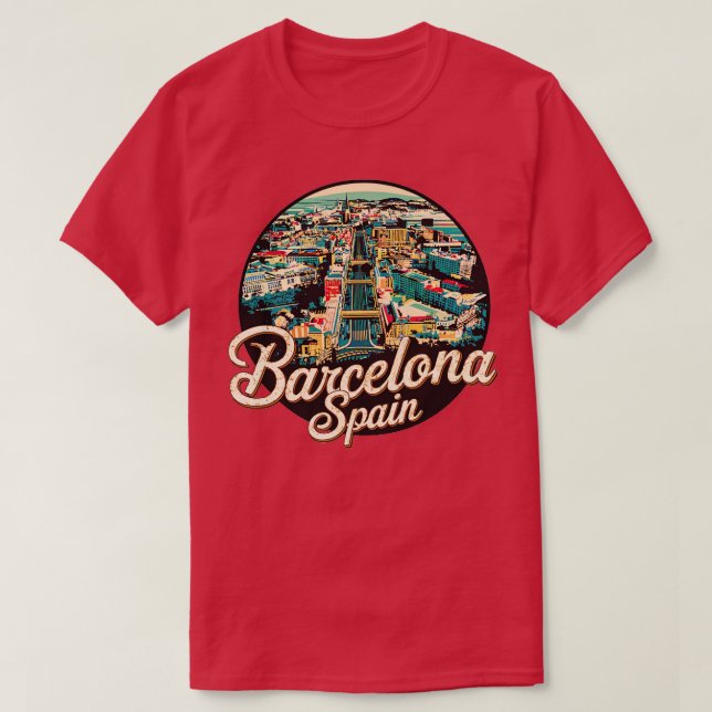 Barcelona Spain T-Shirt (Design Front)