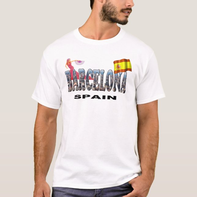 Barcelona Spain T-Shirt (Front)