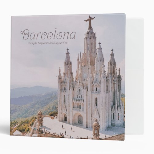 Barcelona Spain Temple Expiatori del Sagrat Cor 3 Ring Binder