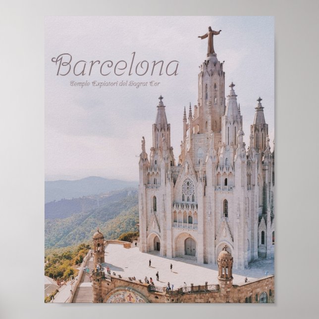 Barcelona Spain Temple Expiatori del Sagrat Cor Poster (Front)