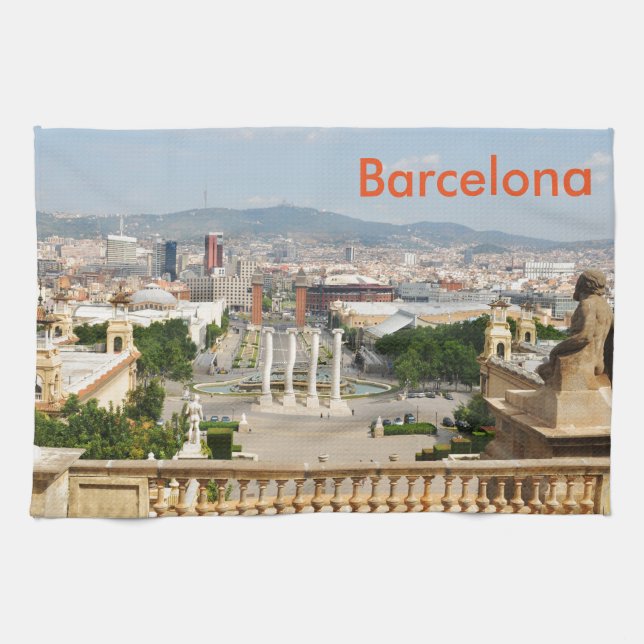 Barcelona, Spain Towel (Horizontal)