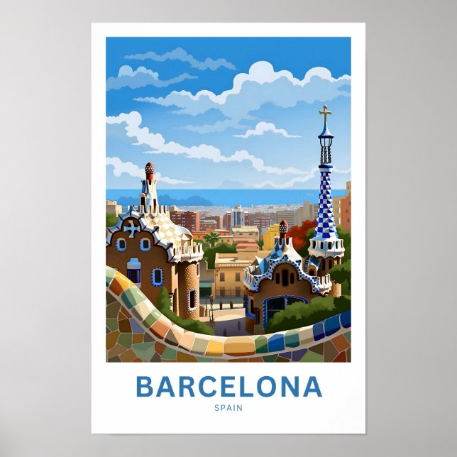 Barcelona Spain Travel Print (Front)