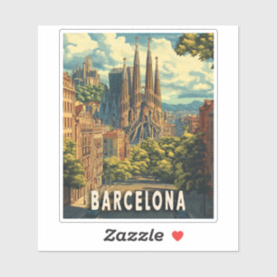 Barcelona, Spain Travel Sticker