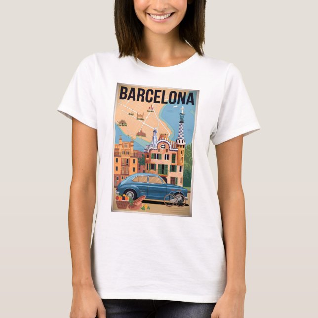 Barcelona Spain vintage T-Shirt (Front)