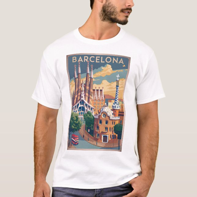 Barcelona Spain vintage T-Shirt (Front)
