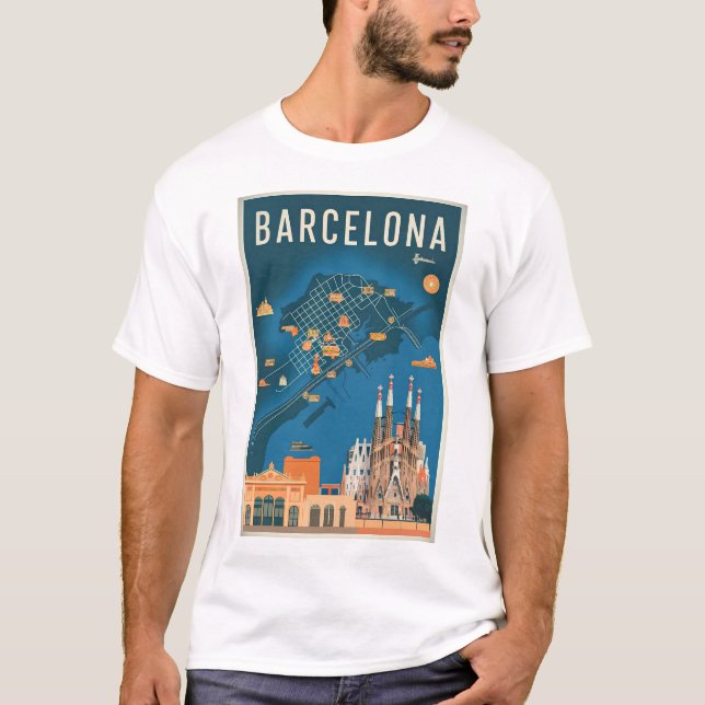 Barcelona Spain vintage T-Shirt (Front)
