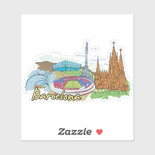 barcelona sticker (Sheet)