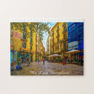 Barcelona Street Scene. Jigsaw Puzzle