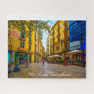 Barcelona Street Scene Jigsaw Puzzle