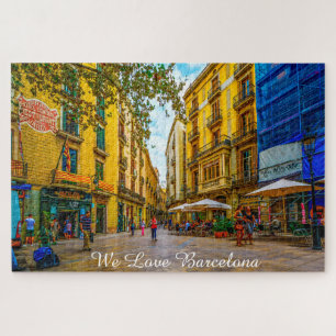 Barcelona Street Scene. Jigsaw Puzzle