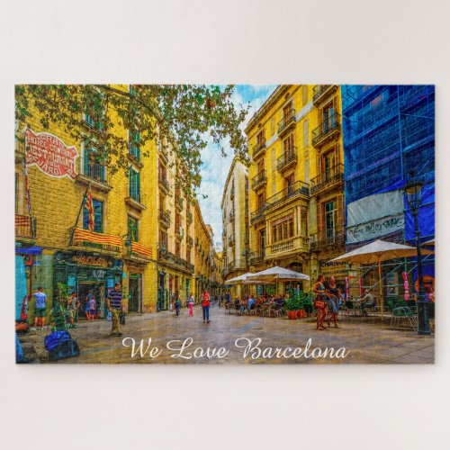 Barcelona Street Scene Jigsaw Puzzle