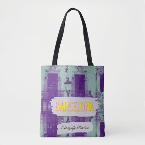 Barcelona street style bag_design 1 tote bag