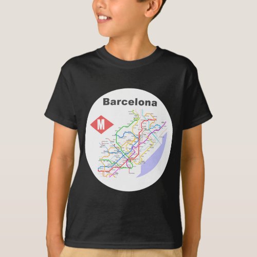 Barcelona Subway Map Shirts