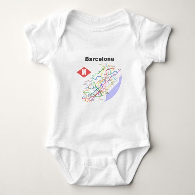Barcelona Subway Map Shirts (Front)